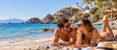 Directly on the beach in Greece